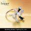 fashion jewelry wholesale hot selling flower shape ring pearl diamond ring