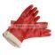 lined red cotton PVC Rubber Coated Wholesale Work Gloves