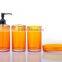 MZ bathroom accessories set with lotion bottle ,tooth-brushing cup, toothbrush cup and soap box