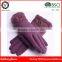Helilai BSCI Factory Ladies Pretty Red Fur and Lace Cuffed Women Wool Gloves