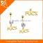 2016 Wholesale different button and different color316l stainless steel belly ring with zircon