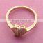 Hot Sale Mother's Day Gift Noble Jewelry Crytstal Rings Heart Shaped Gold Plateing Rings //