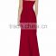 Elegant design red long floor length mermaid wedding dress