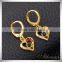 Brass Love Red Crystal Dubai Gold Jhumka Earring Jewelry