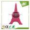 New design iron tower shape silicone alarm table clock