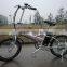 Green portable electric folding bicycle, battery power electric motor bike by Hongdu