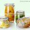 500ml 700ml Recycled airtight Round shape glass jar with metal clip top lid for kitchen and food