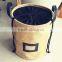 Family set Burlap jute materials with note pocket in stock storage basket