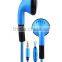IN EAR earphone shiny earphone with crystal clear shiny earphone with spiral LED cable