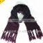 2013 fashion winter Ladies knitted slack ombre beanie scarf glove set