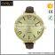 Private lable Japan movt PU leather strap stainless steel watches