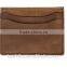 Wholesale genuine vintage leather double sided business card id credit card holder