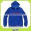 Custom printed blue zipper up winter hoodies for promotion
