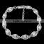 2016  18k white gold plated bracelet prong setting AAA+cubic zirconia jewelry