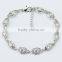 2016  18k white gold plated bracelet prong setting AAA+cubic zirconia jewelry