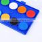 Free sample 12pcs bright colors solid watercolor cakes,round water color cakes in plastic boxes with plastic brush