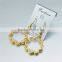 Fashion Sweet Flower Stainless Steel Gold Plated Locket Glass Crystal Drop Earrings for Women