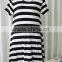 Fashion Striped Maternity Wear dress Short Sleeve