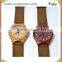 Bamboo case Japan movt leather strap wooden watch fashion style imported bamboo watches