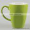 10oz Green Color Glazed Customized Logo Decal Printable Ceramic Coffee Mugs For Promotion