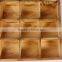 pine display box for tea,wood tea box,9-20 grooves wood box