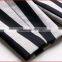 Newest Unique Stripe Black&Gray Turn-Down Collar Woman Winter Warm Coat