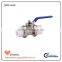 Double union ball valve for water with brass/PPR body