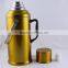 Fashion design metal printeddouble wall vacuum thermal teapot