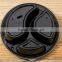 Yoyo check now plastic food container black 3 compartment