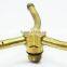 Rotary Brass 3-Arm Sprinkler With Base For Lawn Irrigation