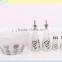 5pcs glass bowl with plastic cover