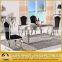 dining room furniture marble stainless steel dining table for 6 people
