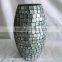 New Design Leopard Print Pattern Oval Shaped Glass Vase