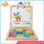 wholesale fashion wooden magnetic blocks toy superior quality wooden baby puzzle block toy W14A098