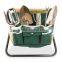 EU Market Cheap Durable Foldable Stool With Canvas Garden Tool Bag