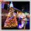 Latest design hot sale giant artificial led christmas tree ornament decoration colorful lighting tree outdoor