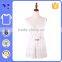 White and Black Slim Wasit Line Crochet Trim Latest Design V NeckSexy Blouse