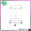 New Fashion Round Service Trolley Acrylic Fast Food Trolley Glass Top Trolley Cart