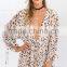 OEM clothes factory long sleeve V neck lady playsuit sexy summer romper