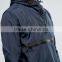Wholesale Custom Best Price High Quality New Design Navy Zip Front Drawstring Hood 100% Polyester Woven Casual Men Jacket