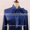 made to measurepurple silk cotton blended business and casual shirt for office women