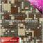 Brown crystal glass mix resin mosaic pattern