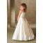 High quality spaghetti ball gown satin flower girl dress