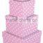 Simply Desk Nesting Boxes,Set Of 4 Nested Decorative Boxes,Pink/Blue Box Nest