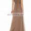 Latest formal gown design tulle and silk evening gown dress made in china