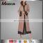 2017Sexy Muslim Cardigan With Lace Front Open Overcoat Long Sleeves Maxi Kimono Dubai Arab Fashion Women Design