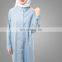 Fashion Style Latest Abaya Muslim Design Top Wholesale Long Seelves Women Denim Tunic Jeans Shirt Blouses