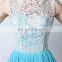 Custom Made Sweet Jewel Ruffles A Line Chiffon Sleeveless Mini Button Zipper Popular Evening Dresses