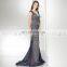 Gorgeous V Neck Cap Sleeve Mermaid Beaded Evening Dress Formal Evening Dresses LX377