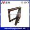 Flat open Wood grain color steel window frame sizes